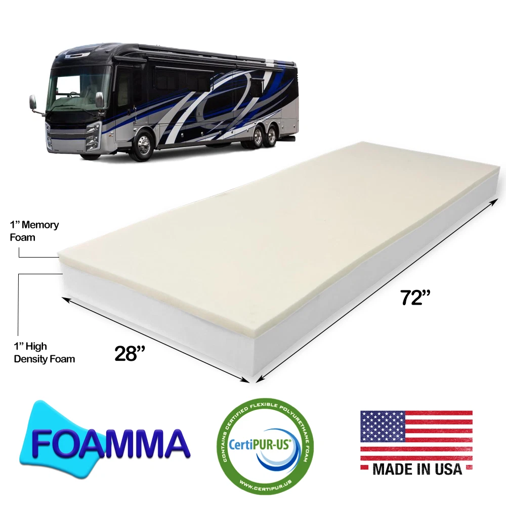 Foamma 28” x 72” Camper RV Travel Memory Foam Bunk